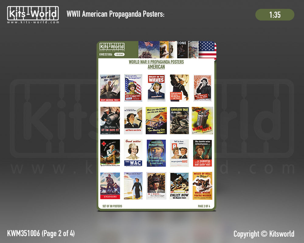 Kits-World KWB351006 1:35 WWII Propaganda Posters US/Allied