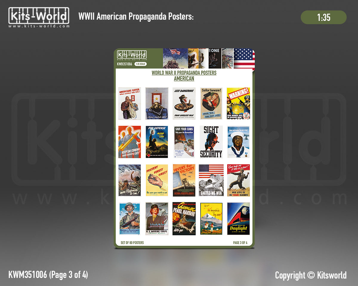 Kits-World KWB351006 1:35 WWII Propaganda Posters US/Allied