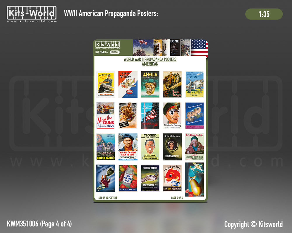 Kits-World KWB351006 1:35 WWII Propaganda Posters US/Allied
