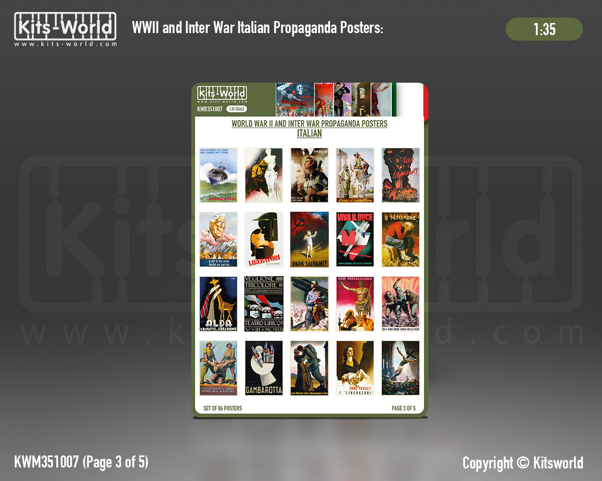 Kits-World KWB351007 1:35 WWII Propaganda Posters Italian