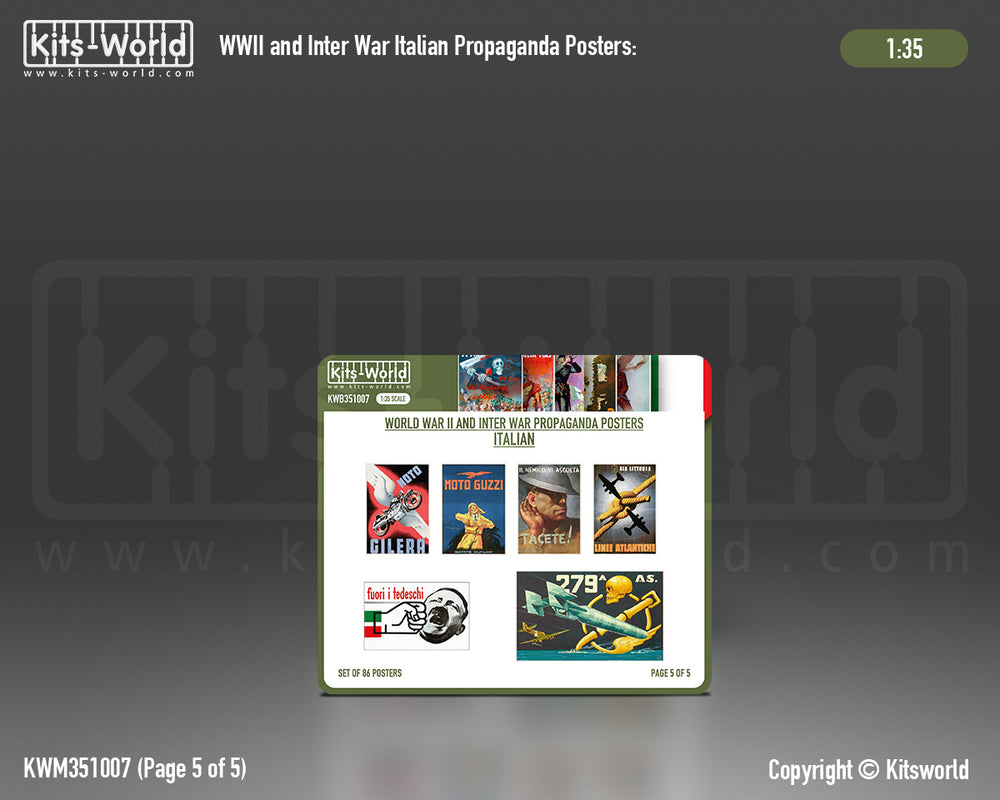 Kits-World KWB351007 1:35 WWII Propaganda Posters Italian