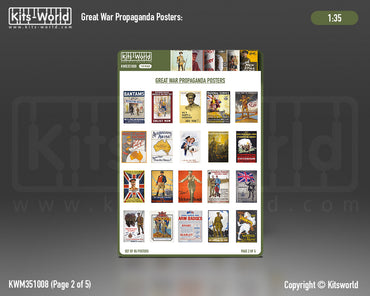 Kits-World KWB351008 1:35 WWI Propaganda Posters Great War WWI