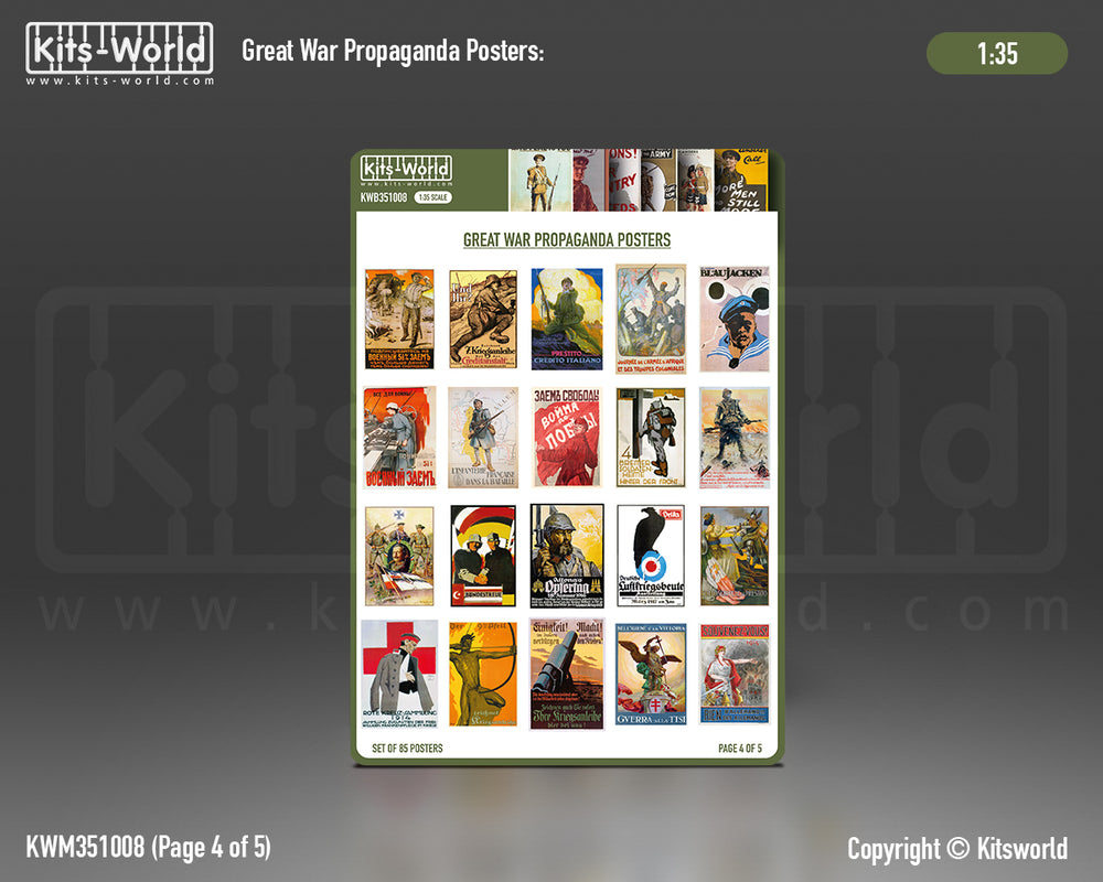 Kits-World KWB351008 1:35 WWI Propaganda Posters Great War WWI