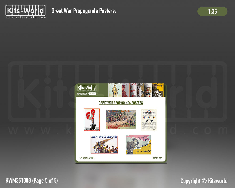 Kits-World KWB351008 1:35 WWI Propaganda Posters Great War WWI