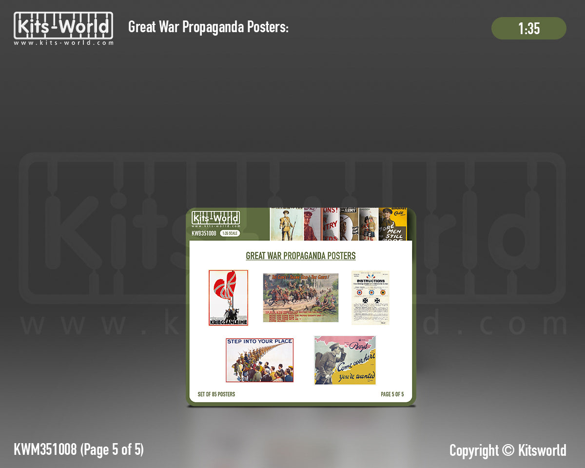 Kits-World KWB351008 1:35 WWI Propaganda Posters Great War WWI