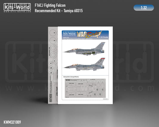 Kits-World KWM321009 F-16CJ Fighting Falcon Wheel/Canopy Masks 1:32