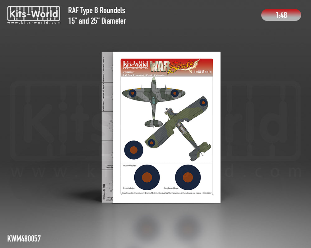 Kits-World KWM480057 1:48 RAF Type B Roundels 15 and 25 inches