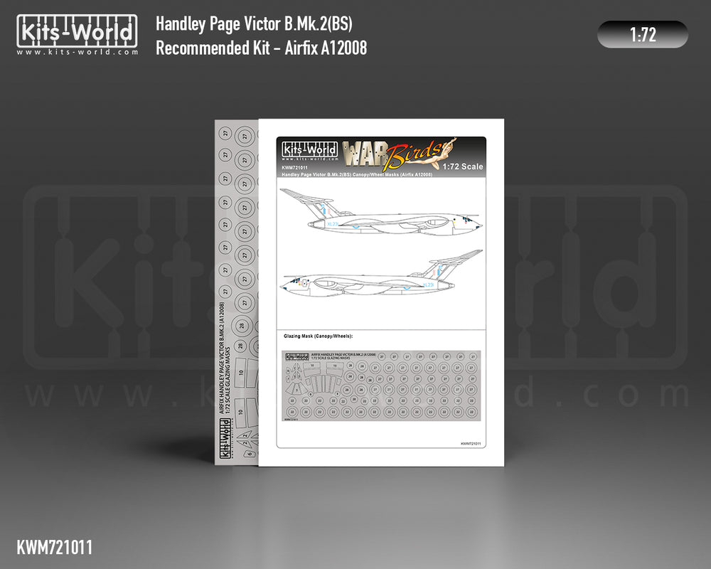 Kits-World KWM721011 1:72 Handley-Page Victor B.2 wheels & canopy mask