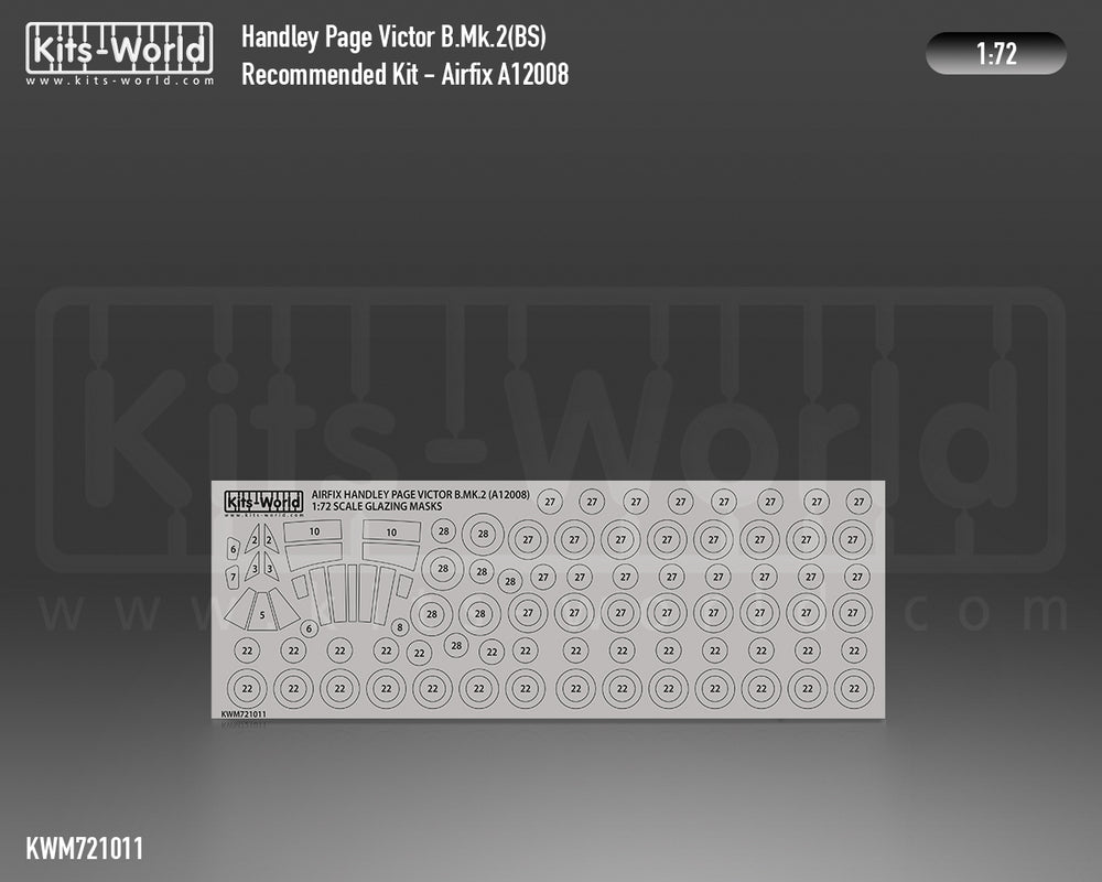 Kits-World KWM721011 1:72 Handley-Page Victor B.2 wheels & canopy mask
