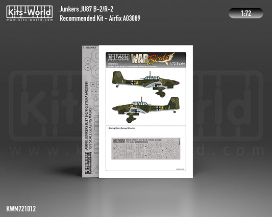 Kits-World KWM721012 Ju-87B-2/R-2 Stuka Wheel/Canopy Masks 1:72