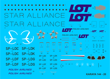 Karaya KY144-20 1:144 Embraer 170 LOT