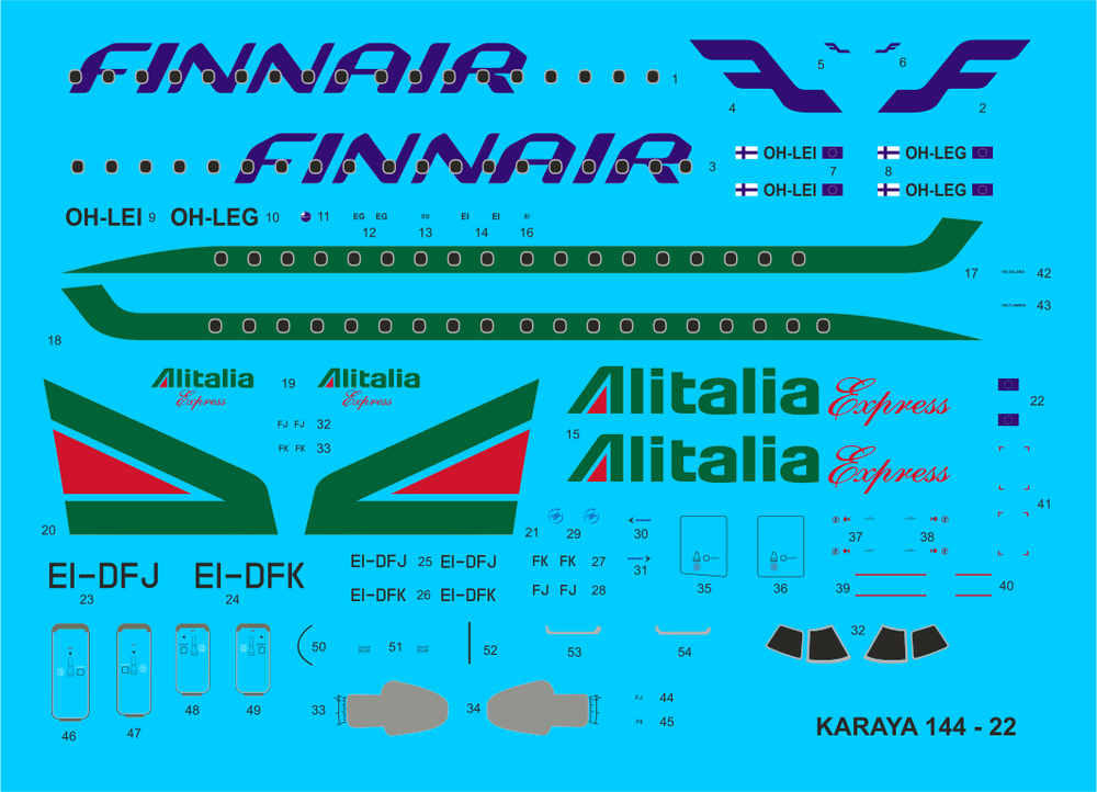 Karaya KY144-22 1:144 Embraer 170 Alitalia/Finnair