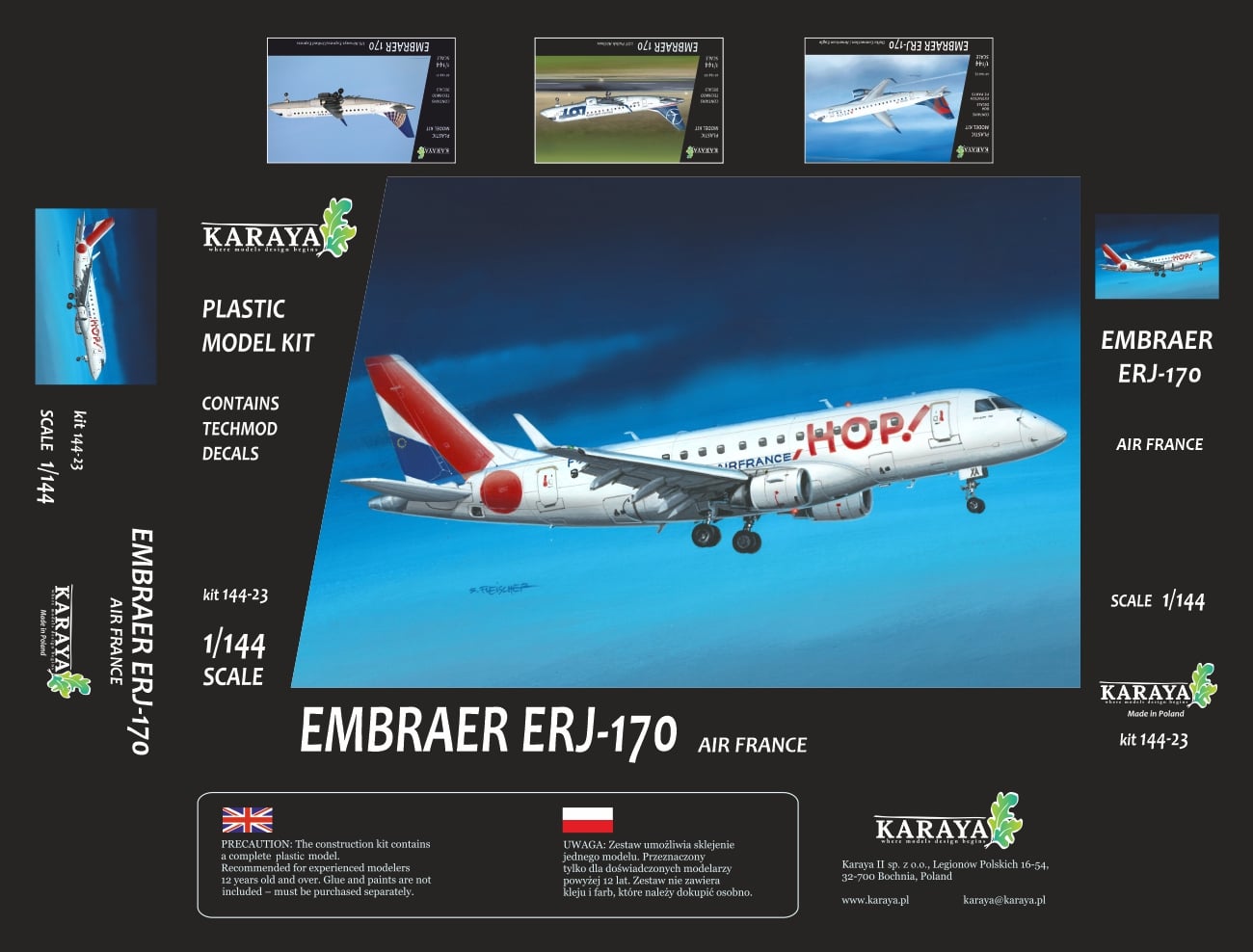 Karaya KY144-23 1:144 Embraer ERJ-170 Air France HOP!