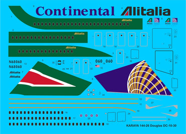 Karaya KY144-26 1:144 DC-10-30 Alitalia/Continental N68060
