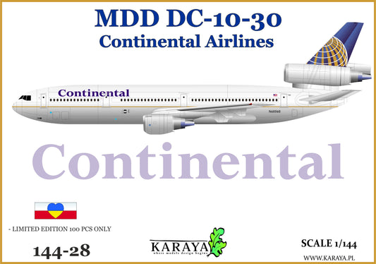 Karaya KY144-28 1:144 DC-10-30 Continental