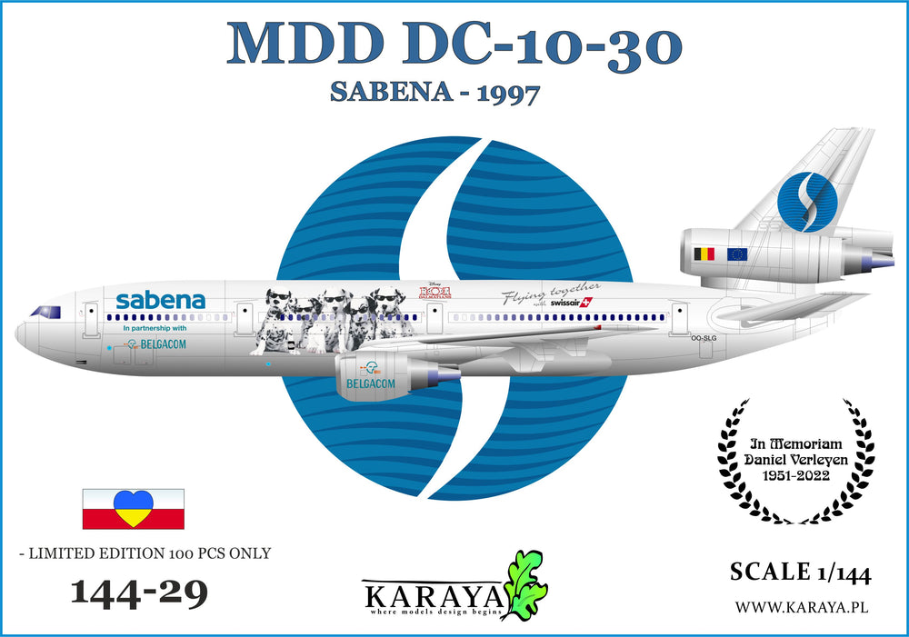 Karaya KY144-29 1:144 McDonnell-Douglas DC-10-30 Sabena 1997