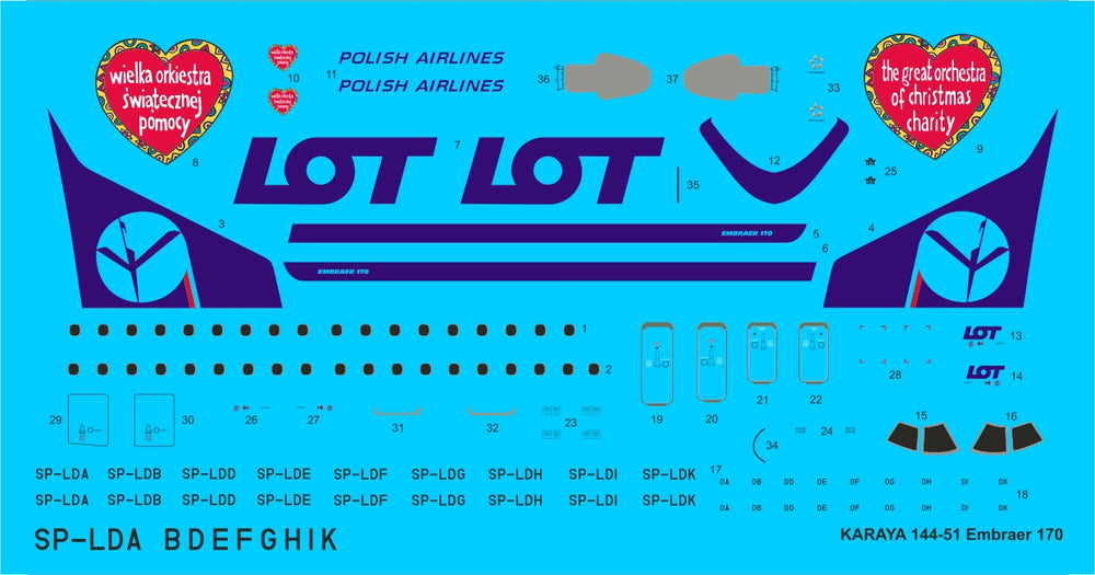 Karaya KY144-51 1:144 Embraer 170 PLL LOT