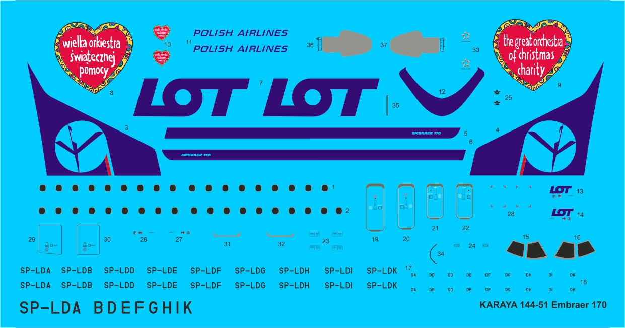 Karaya KY144-51 1:144 Embraer 170 PLL LOT