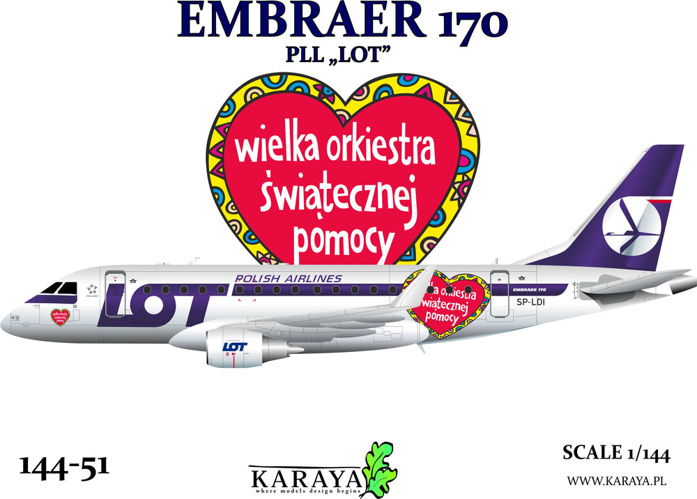 Karaya KY144-51 1:144 Embraer 170 PLL LOT