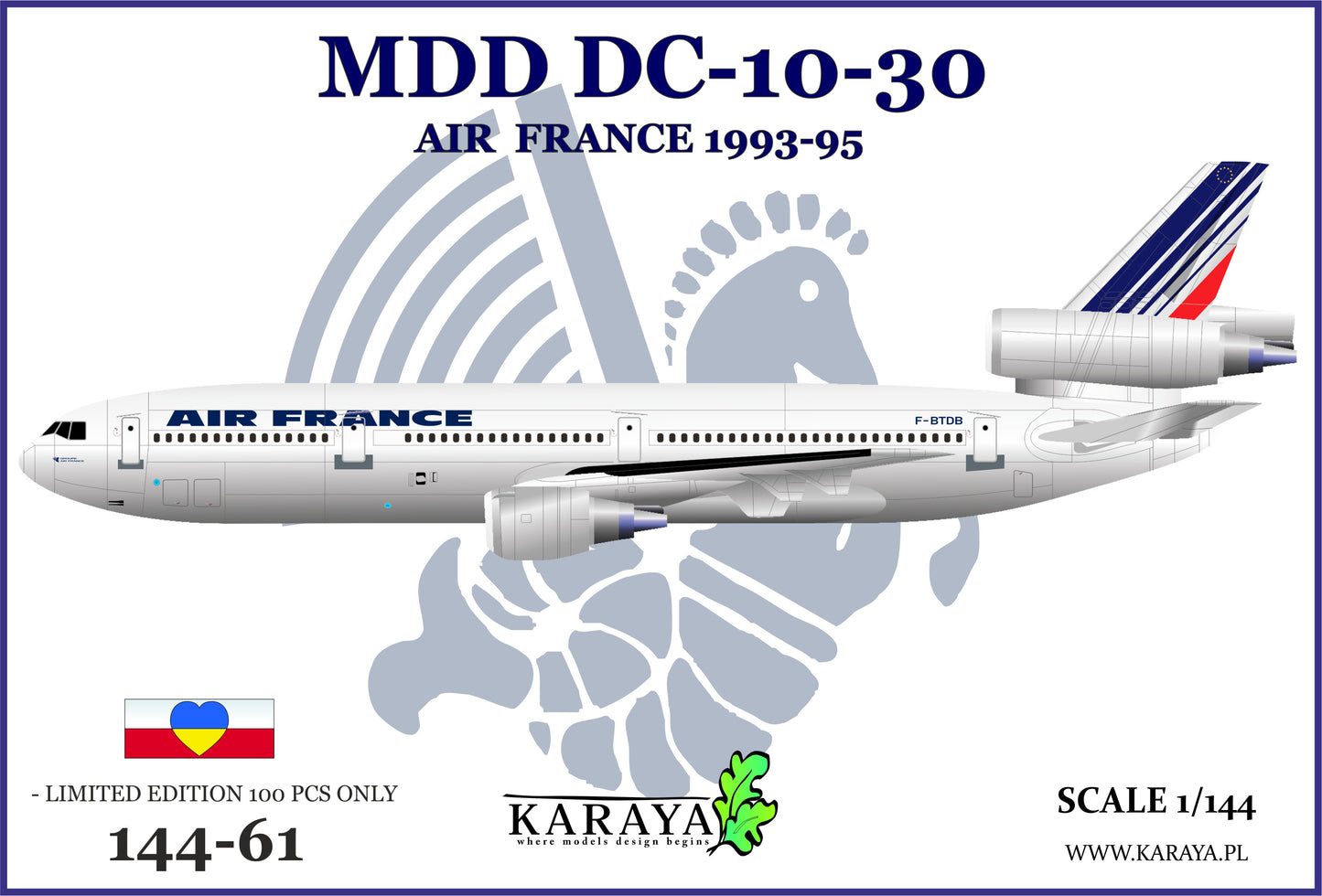 Karaya KY144-61 1:144 Douglas -10-30 Air France