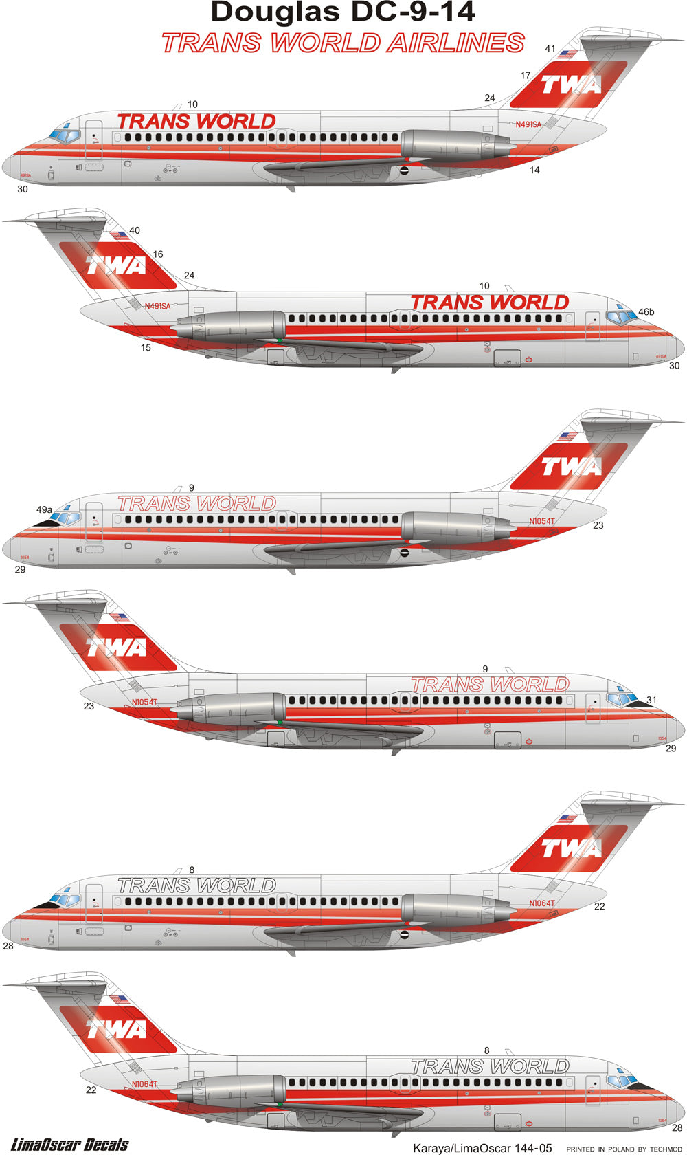 Karaya KY144-05 1:144 Douglas DC-9