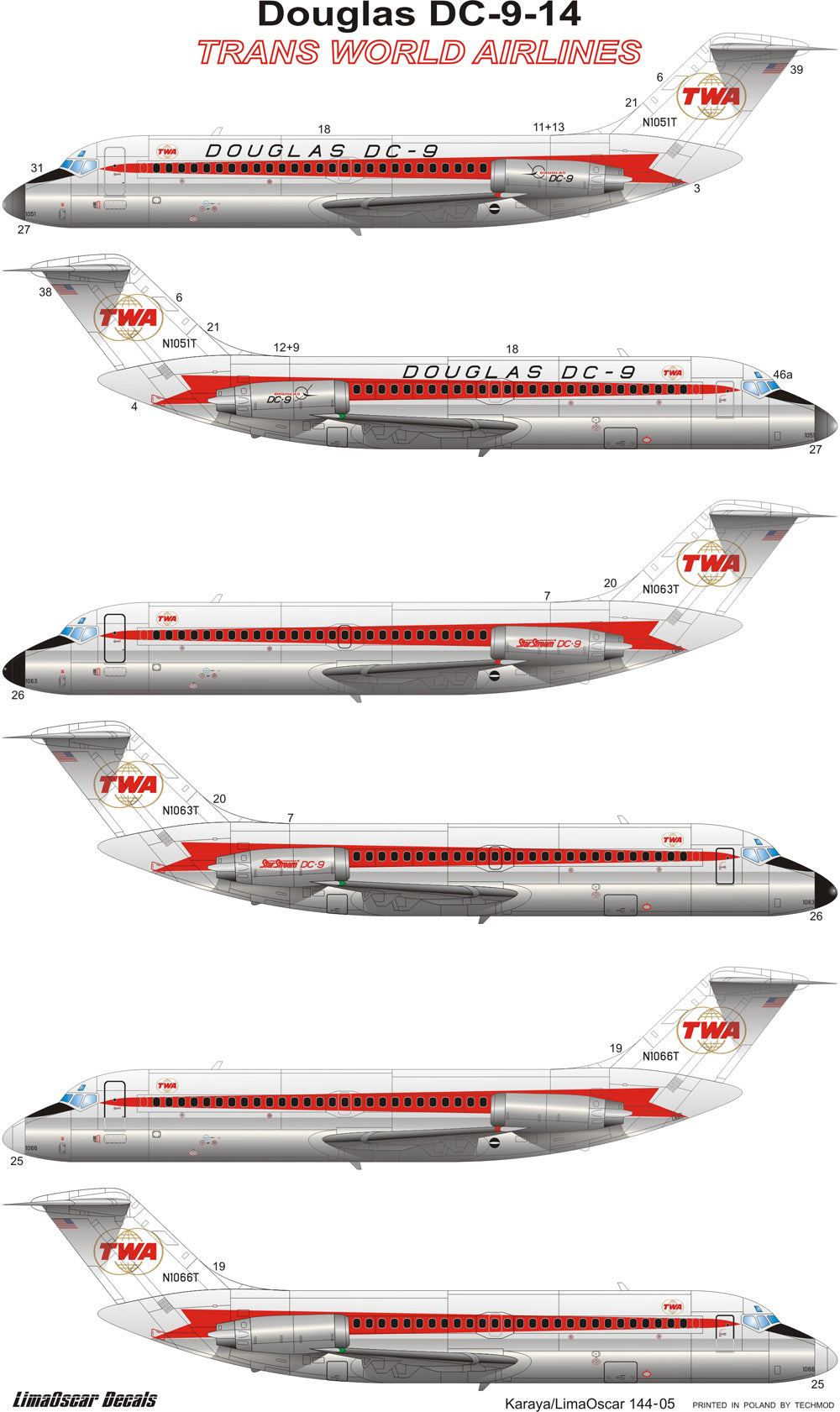 Karaya KY144-05 1:144 Douglas DC-9