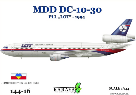 Karaya KY144-16 1:144 MDD DC-10-32 -plastic parts made in Ukraine
