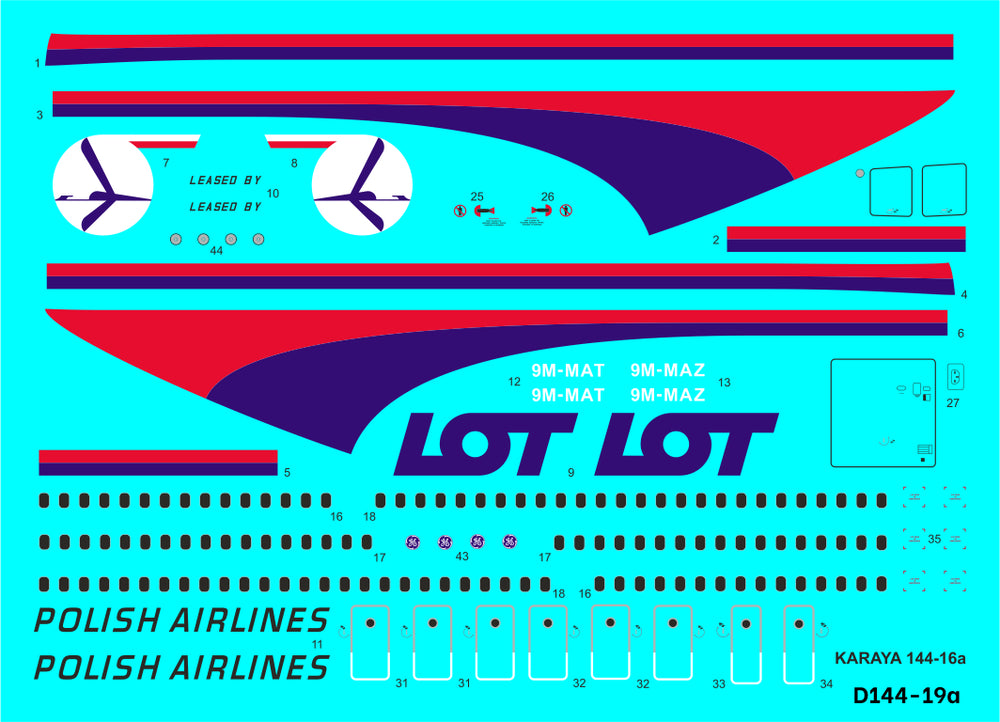 Karaya KYD144-16 1:144 Douglas DC-10-30 Polish LOT