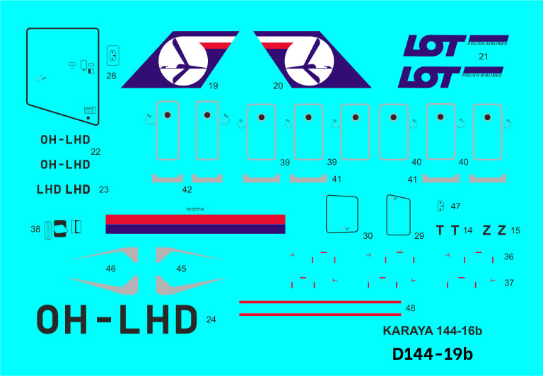 Karaya KYD144-16 1:144 Douglas DC-10-30 Polish LOT