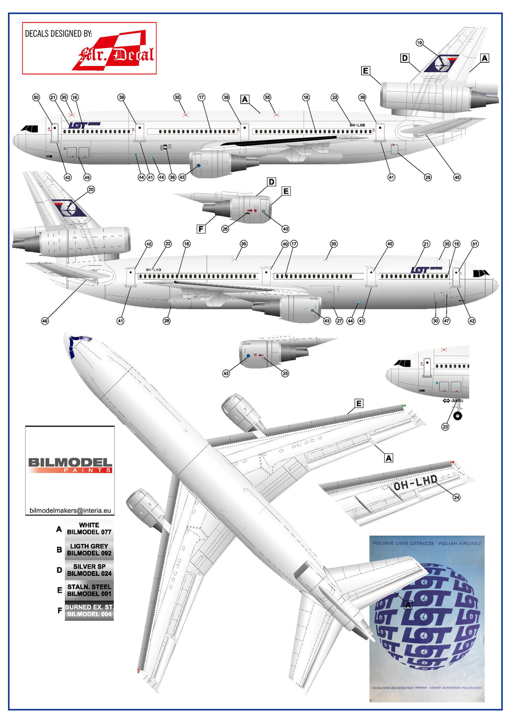 Karaya KYD144-16 1:144 Douglas DC-10-30 Polish LOT
