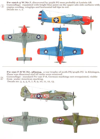 Karaya KYD7206 Colorful Captured Butcherbirds Pt 5 Fw-190 1:72