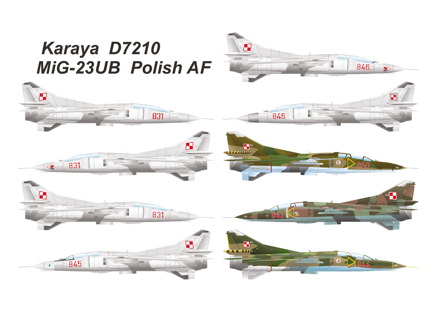 Karaya KYD7210 1:72 Mikoyan MiG-23UB Polish Air Force