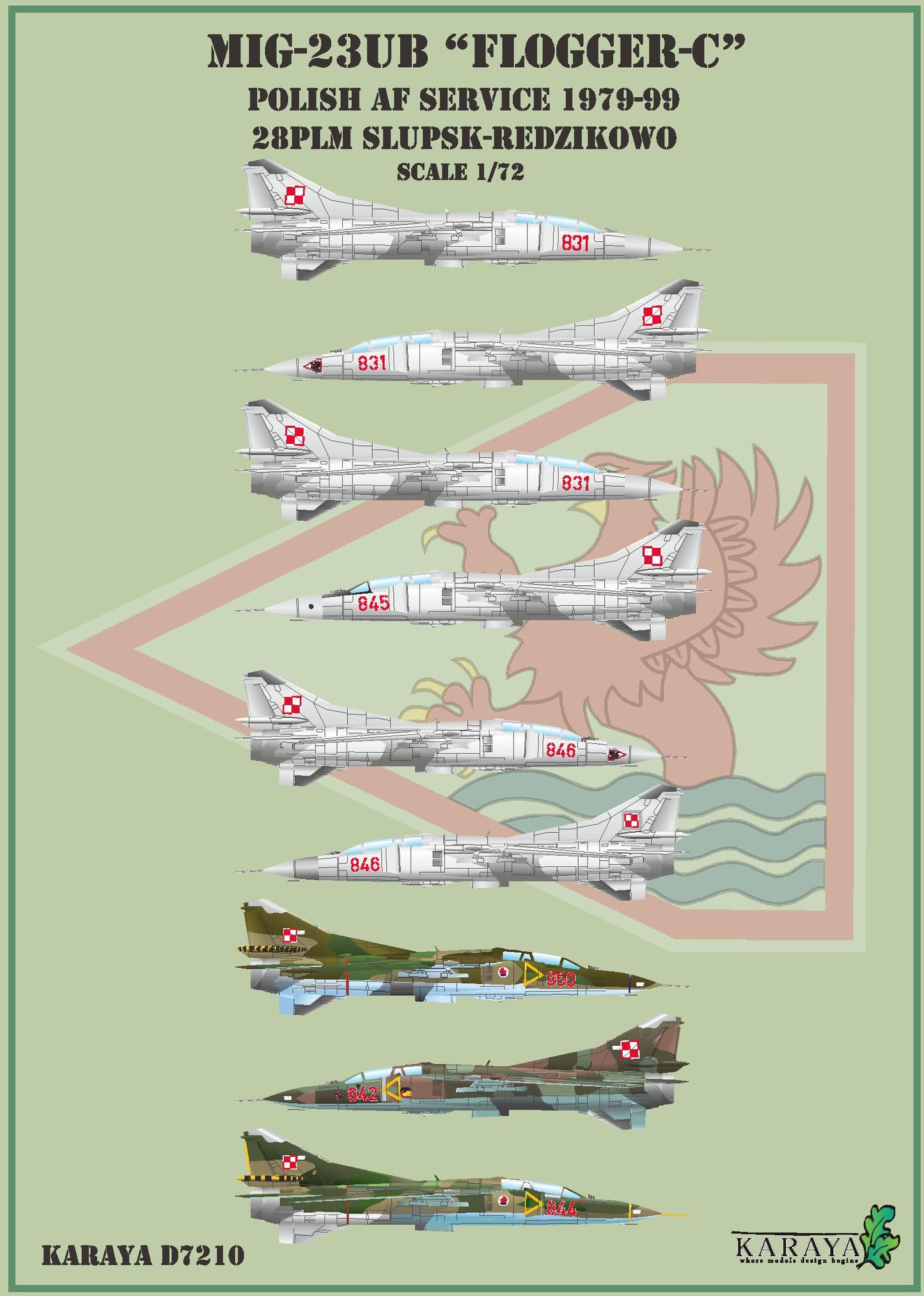 Karaya KYD7210 1:72 Mikoyan MiG-23UB Polish Air Force
