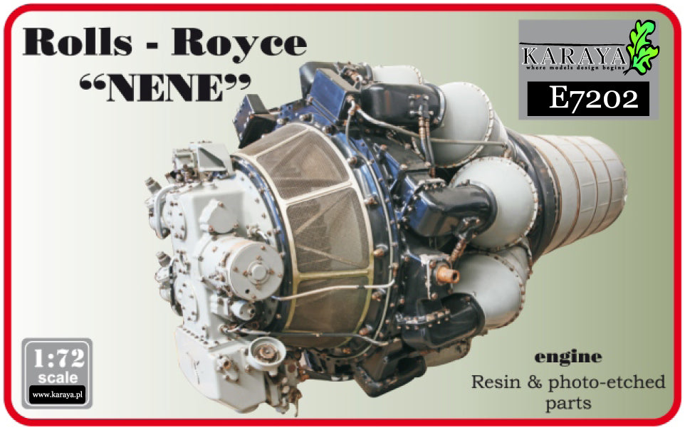 Karaya KYE7202 1:72 Nene British jet engine-resin + PE