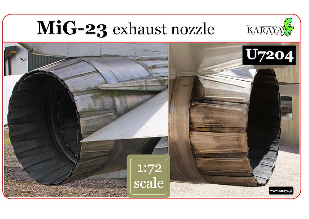 Karaya KYU7204 1:72 Mikoyan MiG-23 exhaust nozzle resin + PE