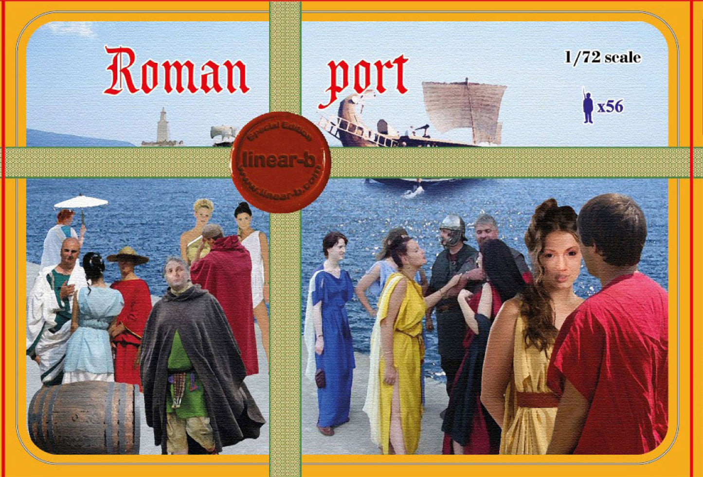 Linear-A LA002 1:72 Roman Port 48 figures in 12 poses