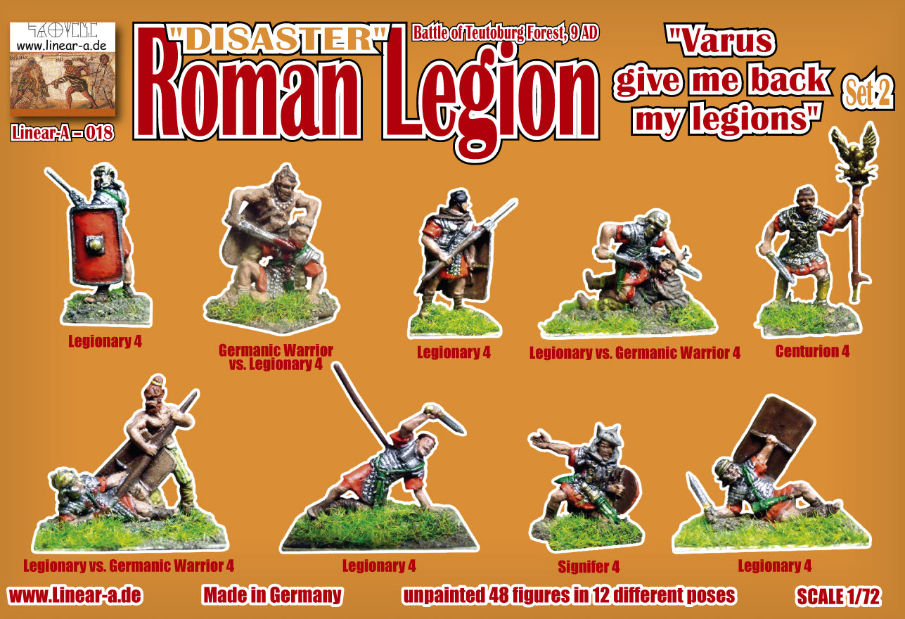 Linear-A LA018 1:72 Roman Legion Command Set 2 "Varus give me back my legions"
