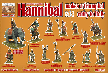 Linear-A LA023 Hannibal Triumphal Entry to Italy Figures 1:72