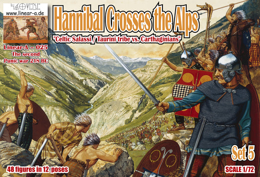 Linear-A LA025 Hannibal Crosses the Alps Set 5 Figures 1:72