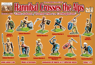 Linear-A LA025 Hannibal Crosses the Alps Set 5 Figures 1:72
