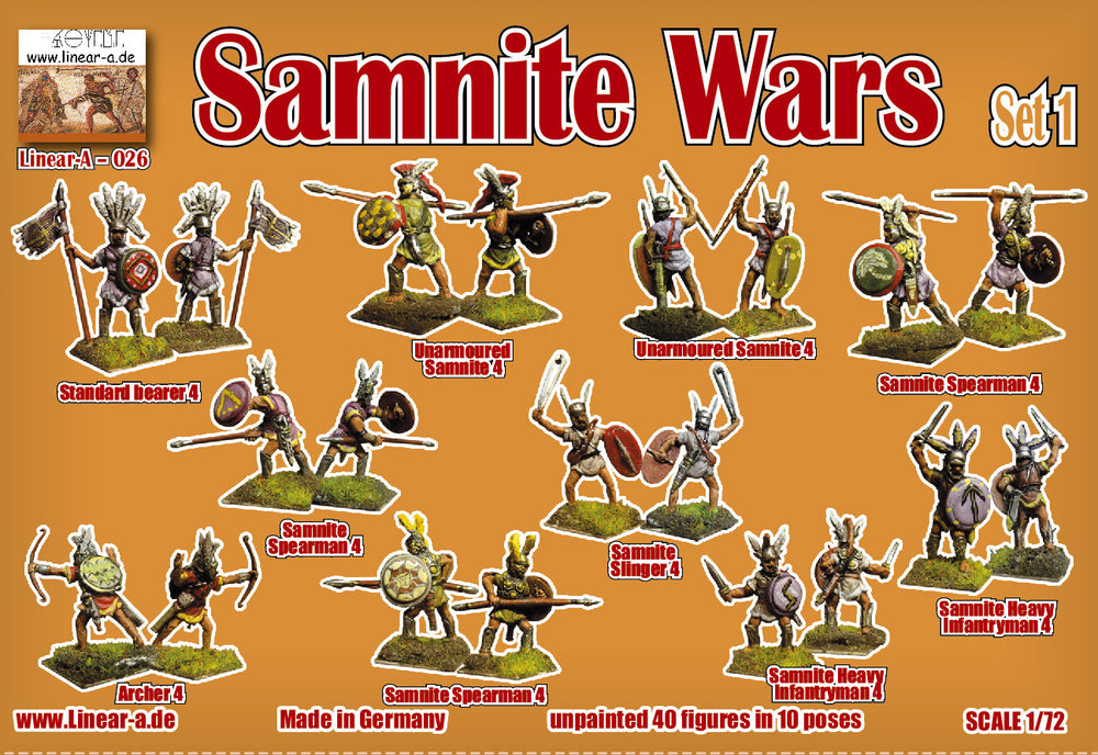 Linear-A LA026 1:72 Samnite Wars INFANTRY Set 1