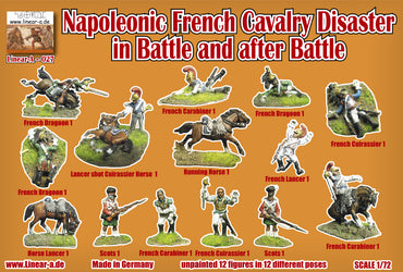 Linear-A LA027 1:72 NAPOLEONIC FRENCH CAVALRY DISASTER IN BATTLE & AFTER BATTLE