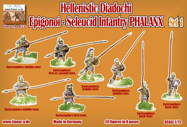 Linear-A LA033 1:72 Hellenistic Diadochi Set 1 Seleucid Infantry PHALANX