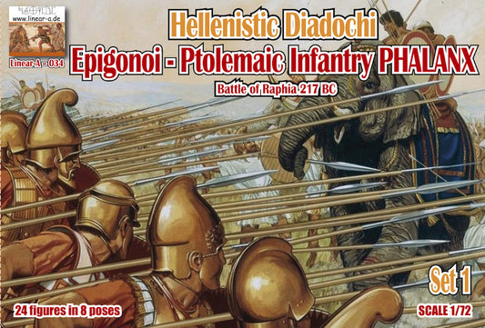 Linear-A LA034 Hellenistic Ptolemaic Infantry Phalanx 1:72