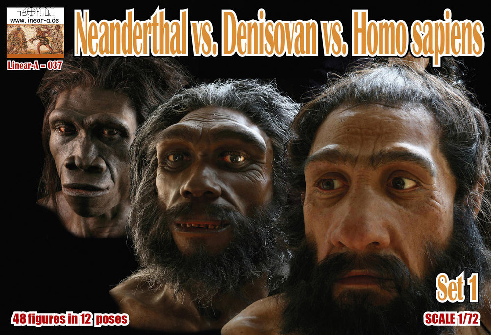Linear-A LA037 1:72 Neanderthal vs. Denisovan vs. Homo sapiens Set 1