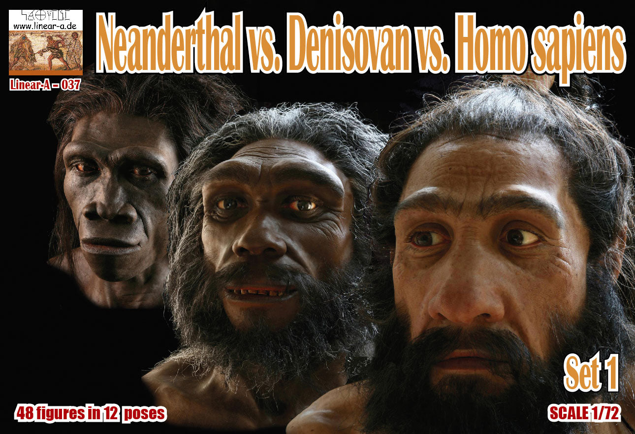 Linear-A LA037 1:72 Neanderthal vs. Denisovan vs. Homo sapiens Set 1