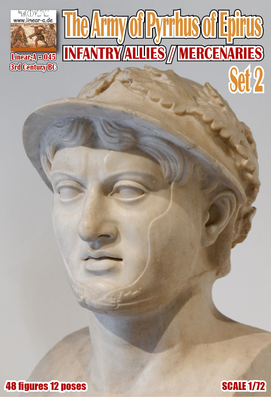 Linear-A LA045 Army of Pyrrhus Infantry Allies Set 2 1:72