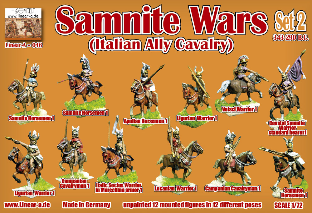 Linear-A LA046 1:72 SAMNITE WARS ITALIAN ALLY CAVALRY SET 2