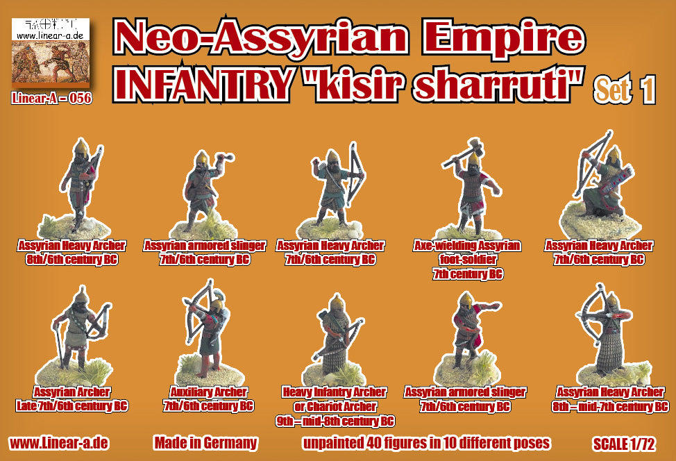 Linear-A LA056 1:72 Neo-Assyrian Empire Set 1 INFANTRY