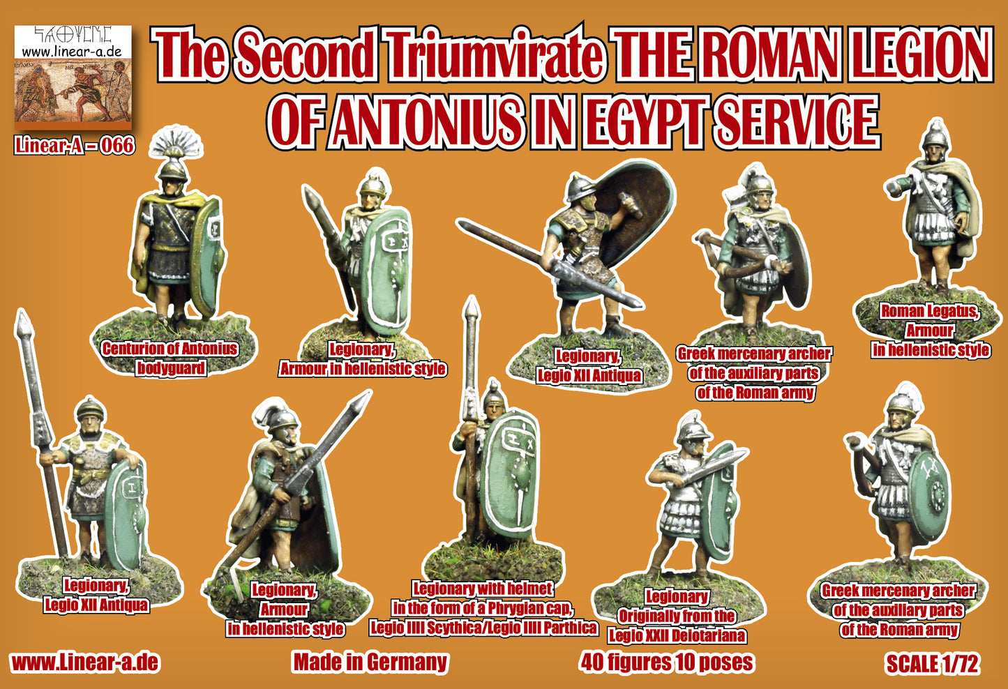 Linear-A LA066 1:72 THE ROMAN LEGION OF ANTONIUS IN EGYPT SERVICE